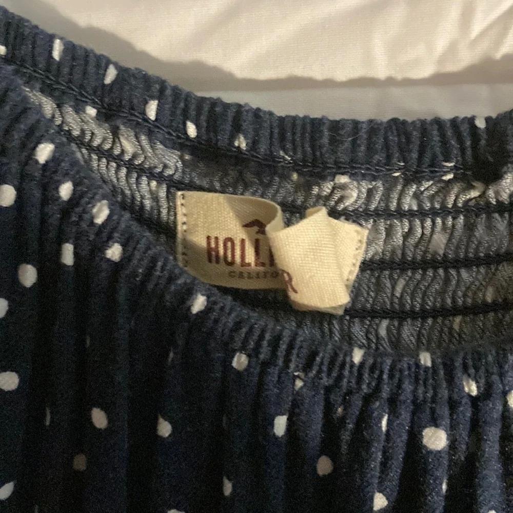 Hollister Navy Blue Polka Dot Mini Dress - Picture 2 of 3